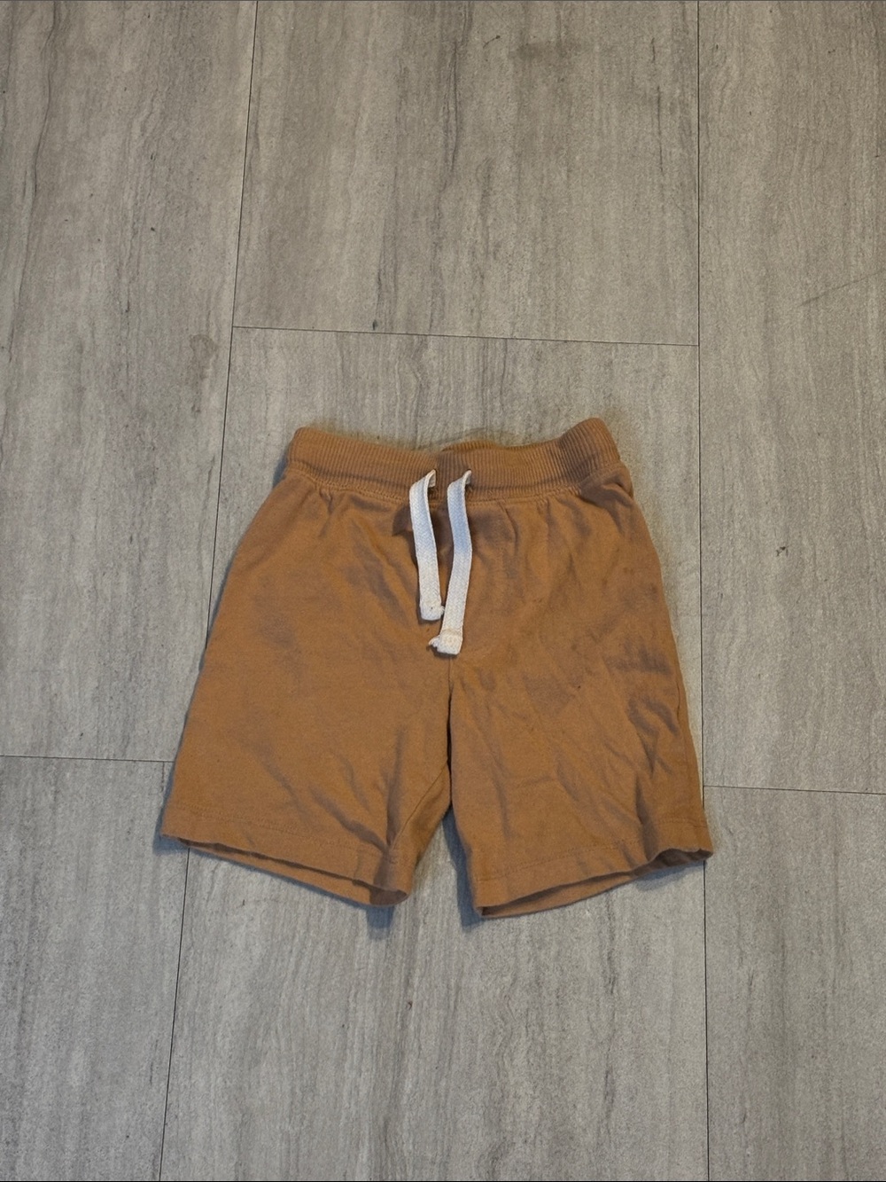 Casual Drawstring Cotton Shorts - Rust Brown